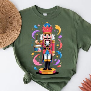 Nutcracker Drummer Shirt – Colorful Nutcracker T-Shirt, Holiday Dance Shirt, Christmas Nutcracker Performance Tee, Gift for Dance Families