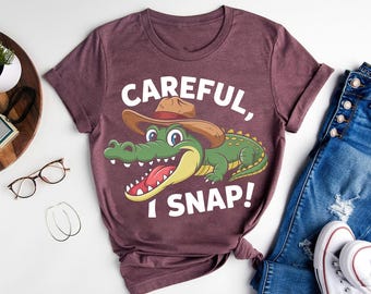 Funny Crocodile Graphic Tee: Sarcastic Alligator Pun Shirt