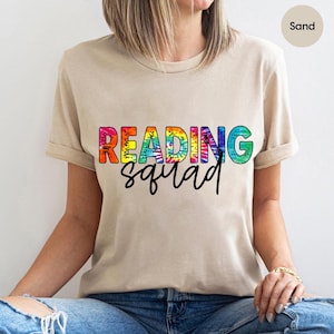 Reading Squad Shirt – Rainbow Reading Squad T-shirt – Book Lovers Tee – Reading Enthusiast Shirt – Reading Club Shirt – Book Club Shirt
