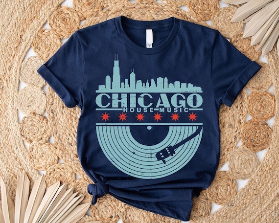 Retro Chicago House Music T-Shirt: Vinyl Record Graphic Tee