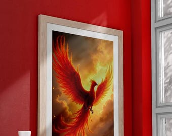 The Rising Pheonix, Printable Digital Art