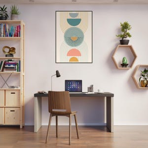 Obra de arte bohemia enmarcada: arte mural ecléctico, decoración bohemia chic, lámina de inspiración gitana, arte étnico, póster bohemia colorido
