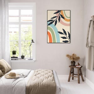 Obra de arte bohemia enmarcada: arte mural ecléctico, decoración bohemia chic, lámina de inspiración gitana, arte étnico, póster bohemia colorido
