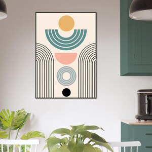 Obra de arte bohemia enmarcada: arte mural ecléctico, decoración bohemia chic, lámina de inspiración gitana, arte étnico, póster bohemia colorido