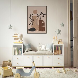 Obra de arte bohemia enmarcada: arte mural ecléctico, decoración bohemia chic, lámina de inspiración gitana, arte étnico, póster bohemia colorido
