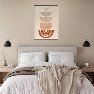 Obra de arte bohemia enmarcada: arte mural ecléctico, decoración bohemia chic, lámina de inspiración gitana, arte étnico, póster bohemia colorido
