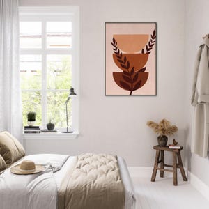 Obra de arte bohemia enmarcada: arte mural ecléctico, decoración bohemia chic, lámina de inspiración gitana, arte étnico, póster bohemia colorido