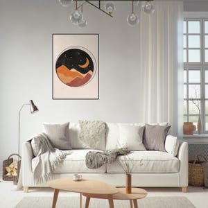 Obra de arte bohemia enmarcada: arte mural ecléctico, decoración bohemia chic, lámina de inspiración gitana, arte étnico, póster bohemia colorido