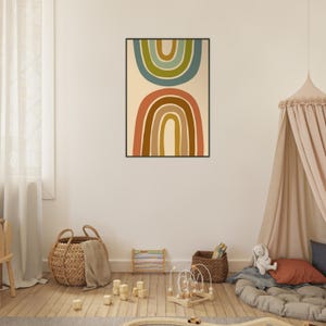 Obra de arte bohemia enmarcada: arte mural ecléctico, decoración bohemia chic, lámina de inspiración gitana, arte étnico, póster bohemia colorido