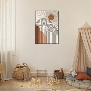 Obra de arte bohemia enmarcada: arte mural ecléctico, decoración bohemia chic, lámina de inspiración gitana, arte étnico, póster bohemia colorido