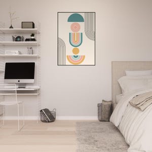 Obra de arte bohemia enmarcada: arte mural ecléctico, decoración bohemia chic, lámina de inspiración gitana, arte étnico, póster bohemia colorido