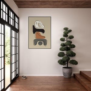Obra de arte bohemia enmarcada: arte mural ecléctico, decoración bohemia chic, lámina de inspiración gitana, arte étnico, póster bohemia colorido
