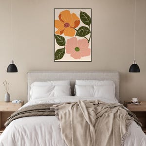 Obra de arte bohemia enmarcada: arte mural ecléctico, decoración bohemia chic, lámina de inspiración gitana, arte étnico, póster bohemia colorido