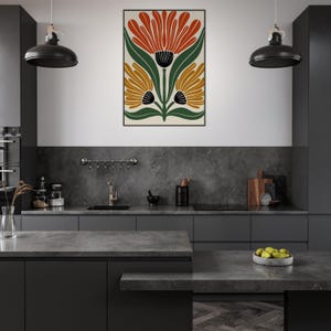 Obra de arte bohemia enmarcada: arte mural ecléctico, decoración bohemia chic, lámina de inspiración gitana, arte étnico, póster bohemia colorido