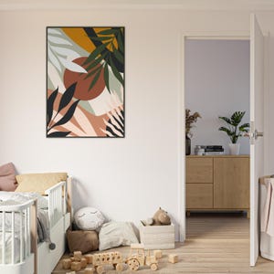 Obra de arte bohemia enmarcada: arte mural ecléctico, decoración bohemia chic, lámina de inspiración gitana, arte étnico, póster bohemia colorido