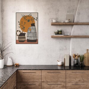 Obra de arte bohemia enmarcada: arte mural ecléctico, decoración bohemia chic, lámina de inspiración gitana, arte étnico, póster bohemia colorido