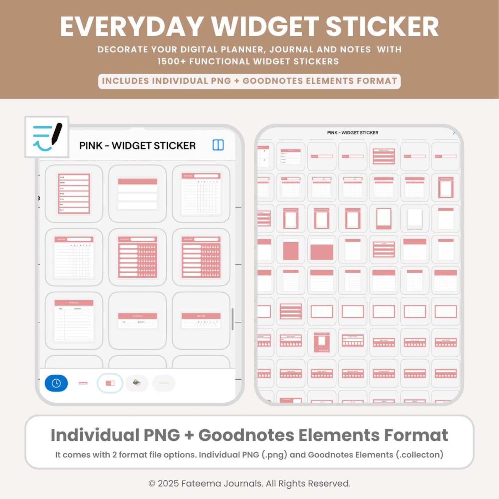 Sticker Widget Everyday Widget Digital Sticker Set | Digital Planner | Goodnotes ...