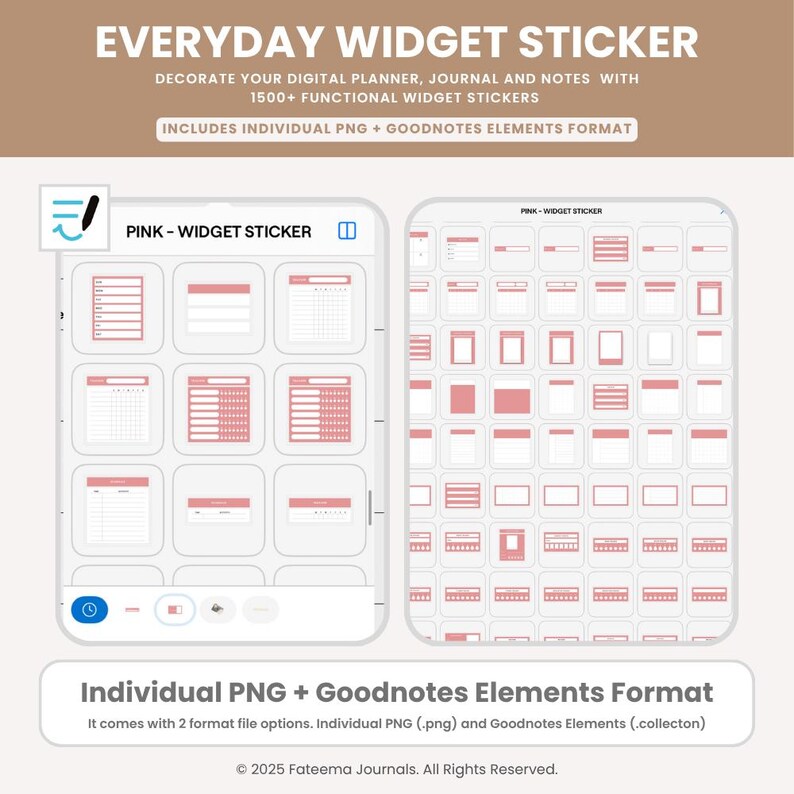 Everyone Included Widget Everyday Widget Digital Sticker Set | Digital Planner | Goodnotes ...