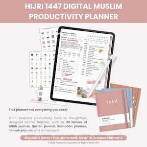 HIJRI 1447 Digital Muslim Productivity Planner | For GoodNotes, Notability, Kilonotes | Muslim Journal | Islamic Planner | Digital Journal
