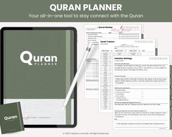 Quran Planner | For GoodNotes, Notability, Kilonotes | Muslim Journal | Islamic Planner | Digital Journal