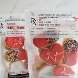 Nurse Appreciation Cookies |Mini Cookie Gift Set| Rx Prescription Pill Cookie Pouch