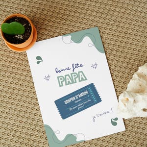 Carte fête des pères à imprimer soi-même / Plaisir d'offrir / Anniversaire papa / Cadeau / love / papa d'Amour