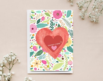 Printable Mother's Day card / A pleasure to give to your mom / Mom's birthday / Gift / love / dear mom / I love you mom