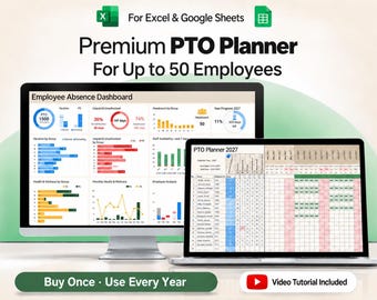 Ultimate Employee PTO Tracker & Leave Planner | Automated Excel Template for HR