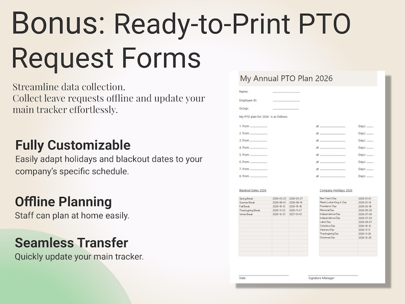 Ultimate Employee PTO Tracker & Leave Planner | Automated Excel ...