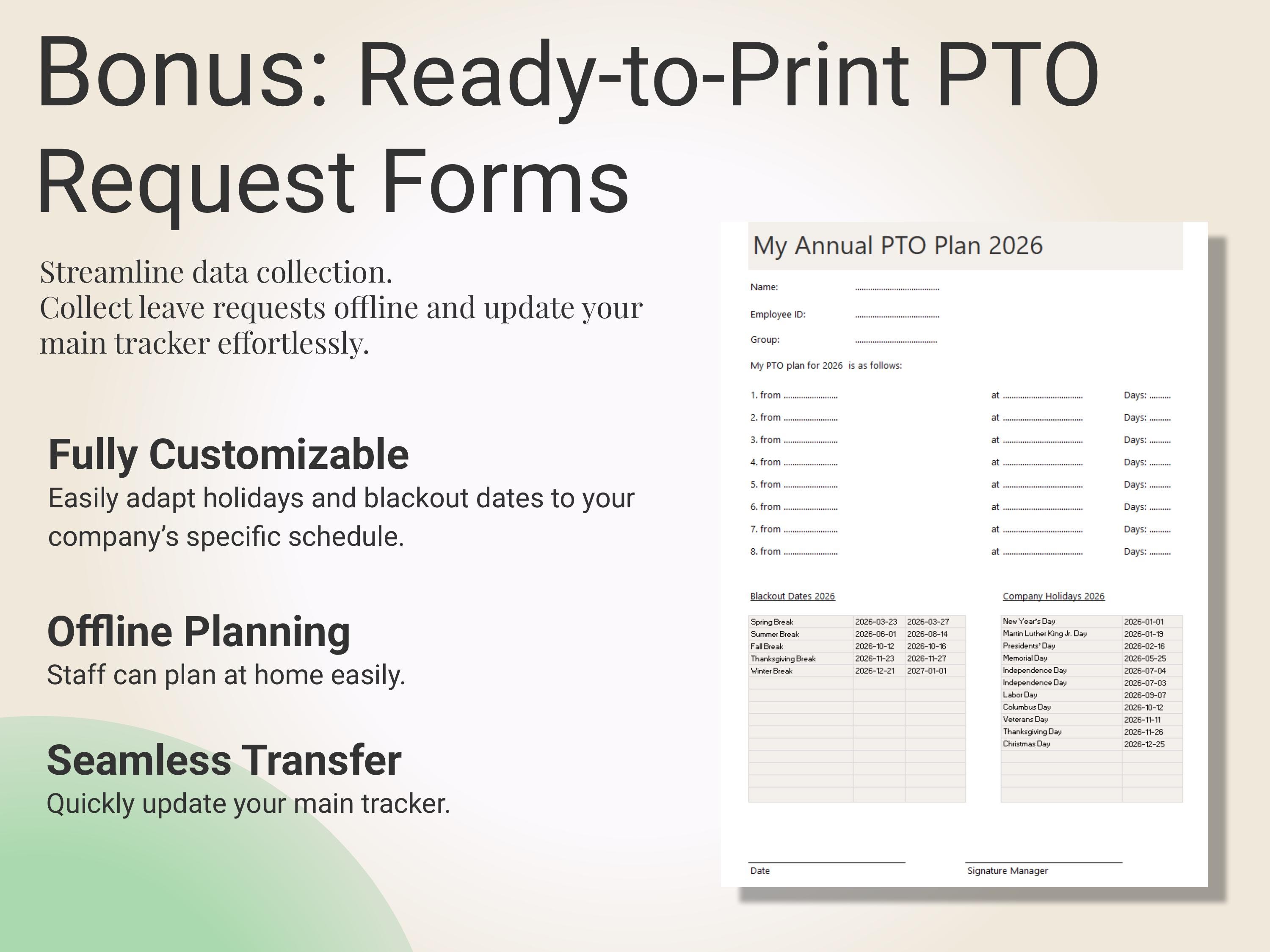 Ultimate Employee PTO Tracker & Leave Planner | Automated Excel ...
