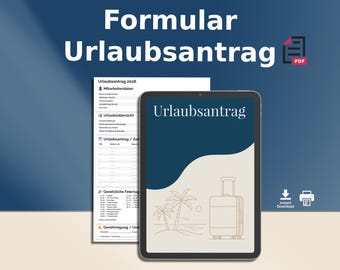 Formulario de Solicitud de Vacaciones 2026 (PDF) | Formulario de Vacaciones para Empleados | Digital e Imprimible | Planificación de Vacaciones de Empresa