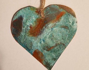 Handmade 3" Copper Hearts