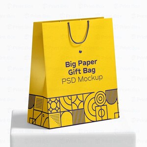 Borse di carta personalizzate con manici in corda nera / 8,00L x 3,00W x 9,00H pollici / Qualità premium / Stampa il tuo design