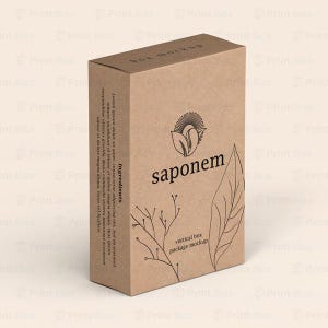 Scatole di sapone Kraft personalizzate / 3,50L x 2,50W x 1,25H pollici / Qualità premium / Stampa il tuo design