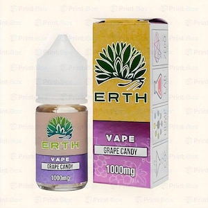 カスタム Vape ジュース ボックス | 長さ 1.25 インチ x 幅 1.25 インチ x 高さ 3.50 インチ | プレミアム品質 | 独自のデザインを印刷