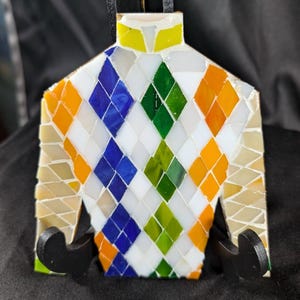 Mosaic Jockey Silk Handmade Multi colored -  Winning Colors
