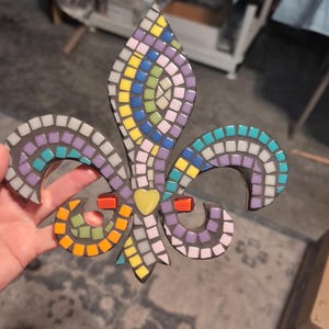 Mosaic Fleur De Lis  - Handmade, one of a kind pieces