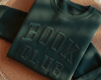 Moletom bordado para clube do livro, moletom literário, camiseta para amantes de livros, moletom para leitores, moletom para quem ama ler, presente para amantes de livros