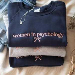Psychologie Major besticktes Sweatshirt, Frauen in der Biologie Sweatshirt, lustiges Biologie-Shirt, Biologie-Sweatshirt, Psych Studenten Geschenk