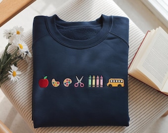 Bluza z haftowanym jabłkiem dla nauczyciela, bluza z okazji powrotu do szkoły, bluza dla nauczyciela, prezent dla nauczyciela, prezent z podziękowaniami dla nauczyciela