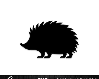 Cute Woodland Hedgehog Silhouette SVG / PNG – Forest Animal Cut File for Cricut & Silhouette – Unlimited Commercial Use