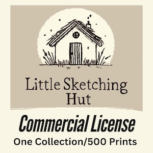 Commercial License, One Clip Art Collection,Small Business Use, Up to 500 Prints