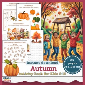 Autumn Activity Book for Kids: Fall Printable Workbook (Instant Download)