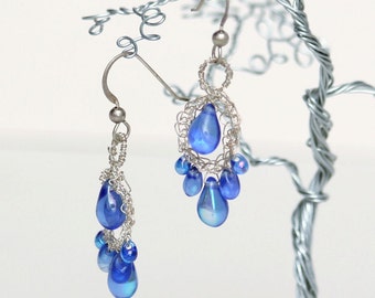 Blue Drop Earrings