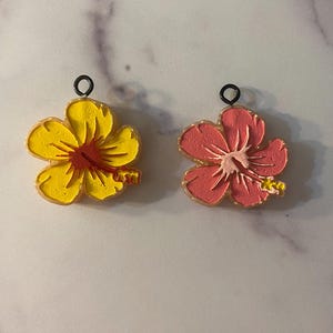 Hibiscus Flower Vent Clips (Set of 2)  | Aromabeads | Air Freshener | Long Lasting Scent | Car | Gift