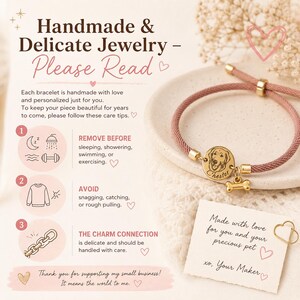 Gold Plated Custom Pet Portrait Bracelet, Engraved Dog Memorial Jewelry, Cat keepsake image 5