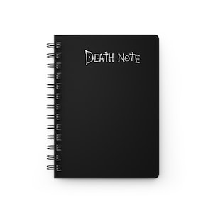 Death Note Spiralbindung, dunkles ästhetisches Notizbuch, Geschenk für Autoren, einzigartiges Briefpapier, täglicher Planer, Grimoire