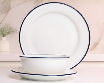 White Deep Ceramic Bowl 15 cm – Handmade Minimalist Soup Plate – Modern Pottery Dish – Small Pasta or Salad Bowl – Durable Tableware