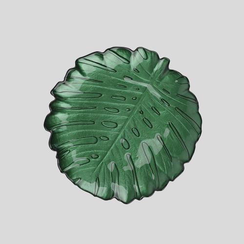 Glass Serving Plate 28 cm – Elegant Round Glass Platter for Desserts, Fruits, Appetizers, Table Setting, Home or Party Use