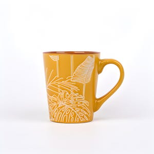 Taza de cerámica hecha a mano de 360 ml – Taza rústica para café o té – Taza de cerámica con asa – Vaso único de gres esmaltado – Regalo para amantes del café